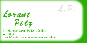 lorant pilz business card